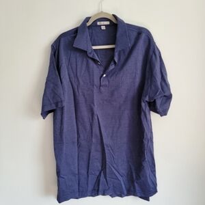 Peter Millar blue stripped golf Polo XL NWOT